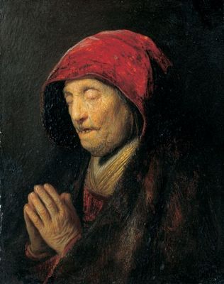 Rembrandt van Rijn: Stará žena při modlitbě